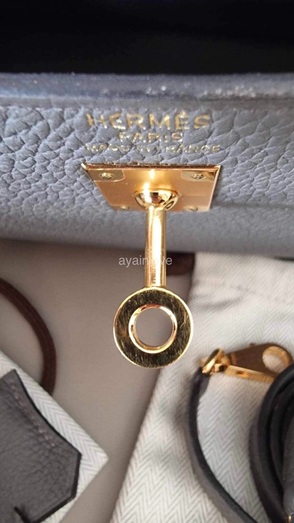 Hermes kelly gris discount etain