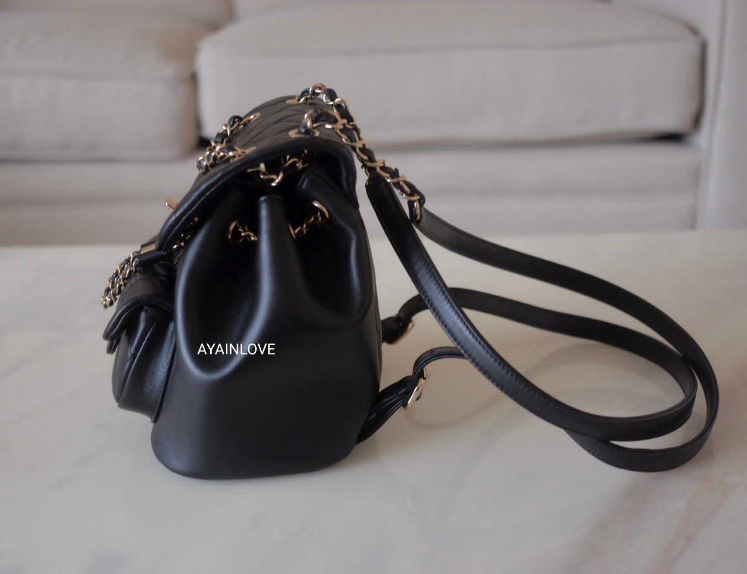 Chanel 22K Hobo Shoulder Bag Lambskin Black GHW (Microchip)