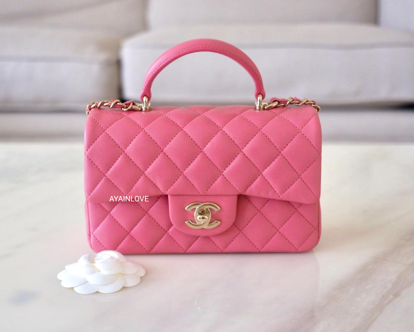 CHANEL ICON Chanel Top Handle Light Pink Gold 20cm in 2023