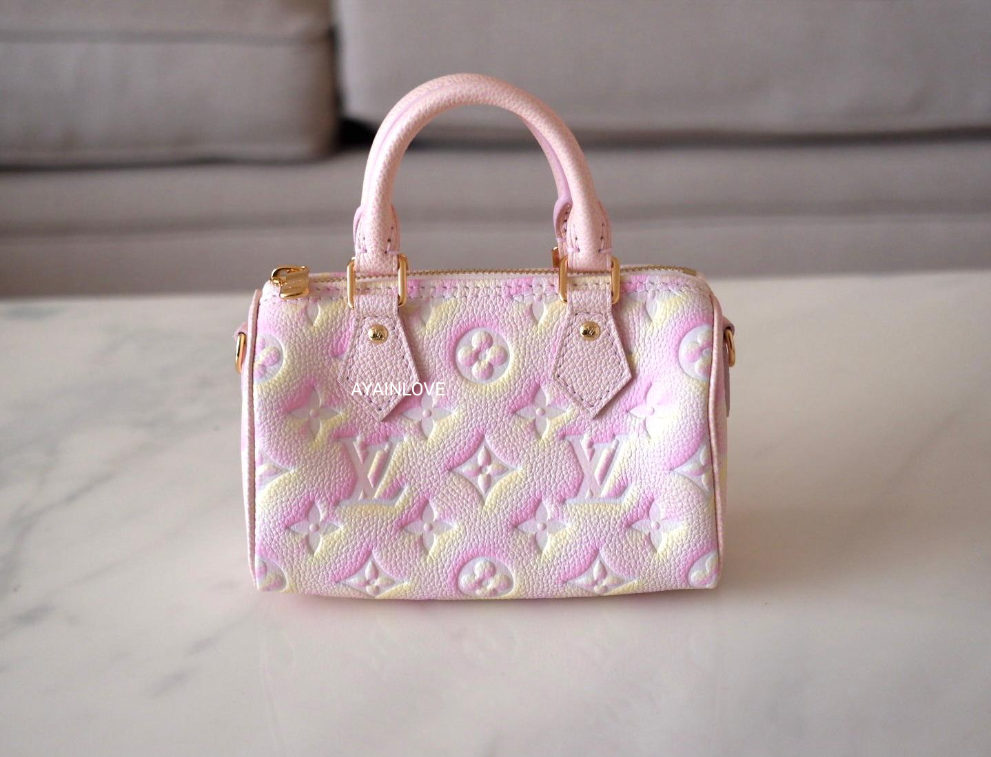 Louis Vuitton SPEEDY NANO STARDUST Pink Yellow Leather ref.568257