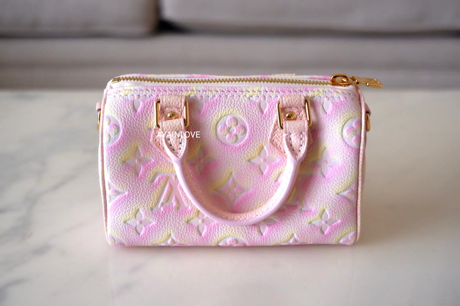 New Louis Vuitton Stardust Pink Nano Speedy 2022 With Strap Handbag Bag  Mini