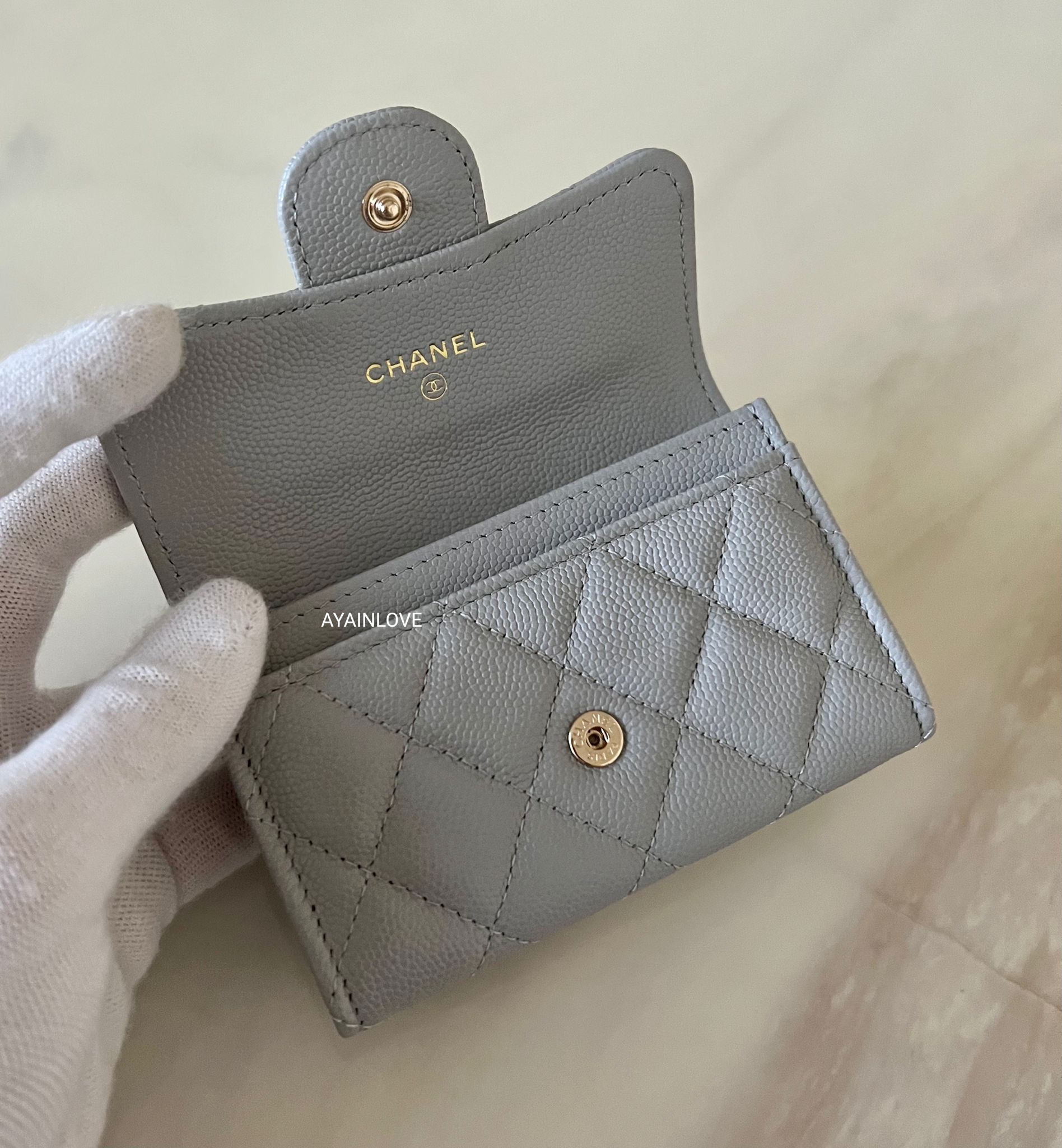Chanel Card Holder Grey 20C