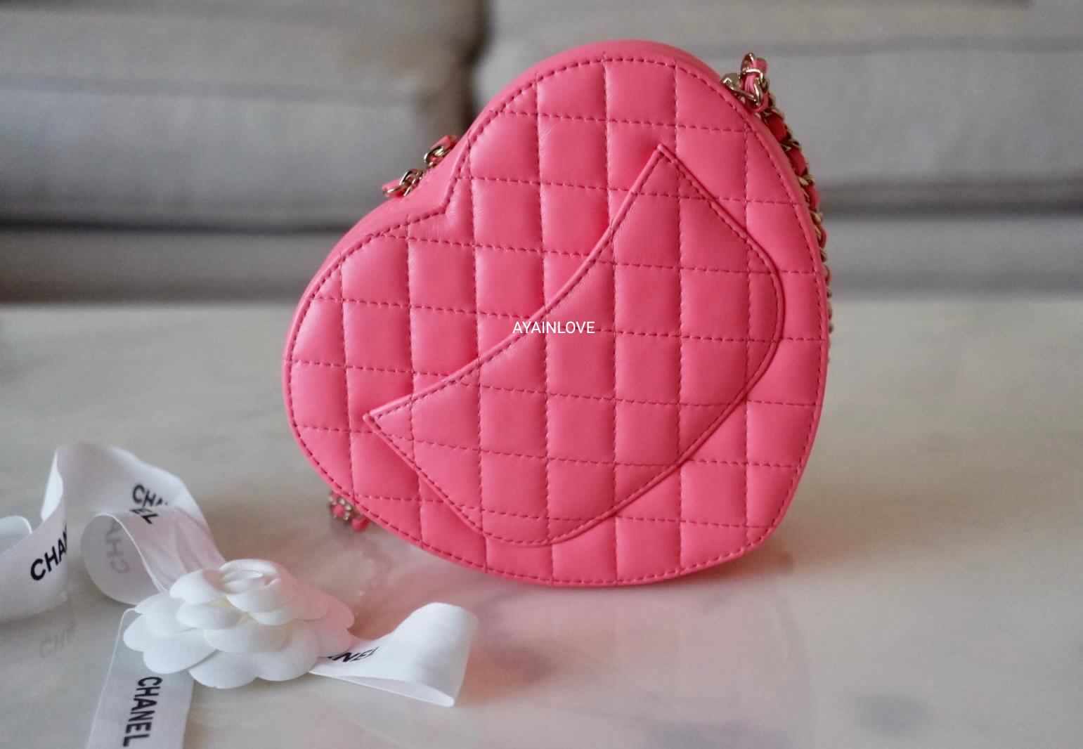 women pink chanel bag new