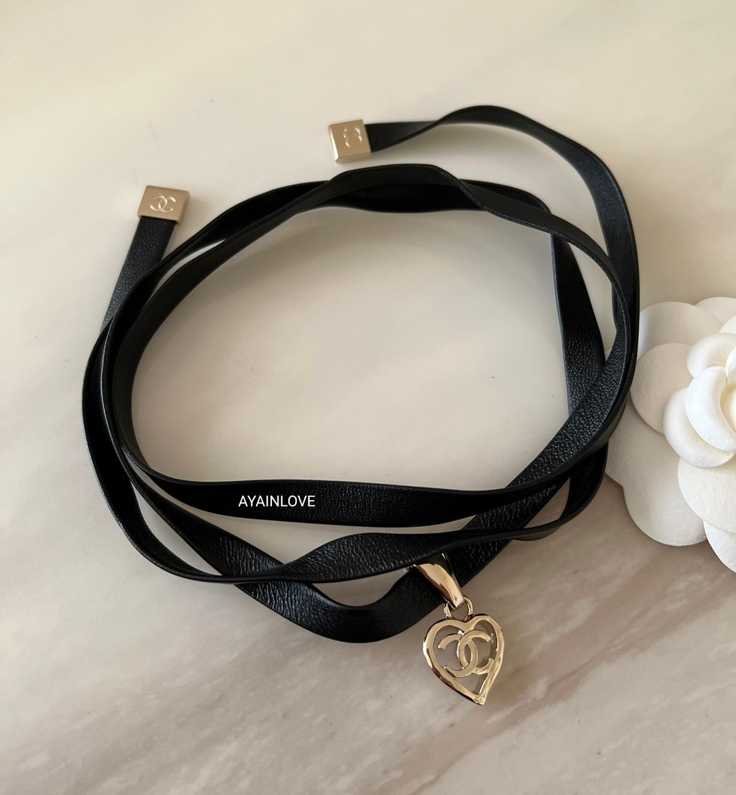CHANEL 22A Black/ Gold CC Choker Necklace *New - Timeless Luxuries