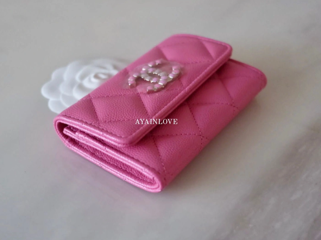 Buy Chanel Light Pink Caviar Quilted Flap Phone Holder - Exclusive Luxury Discount on Chanel Handbags