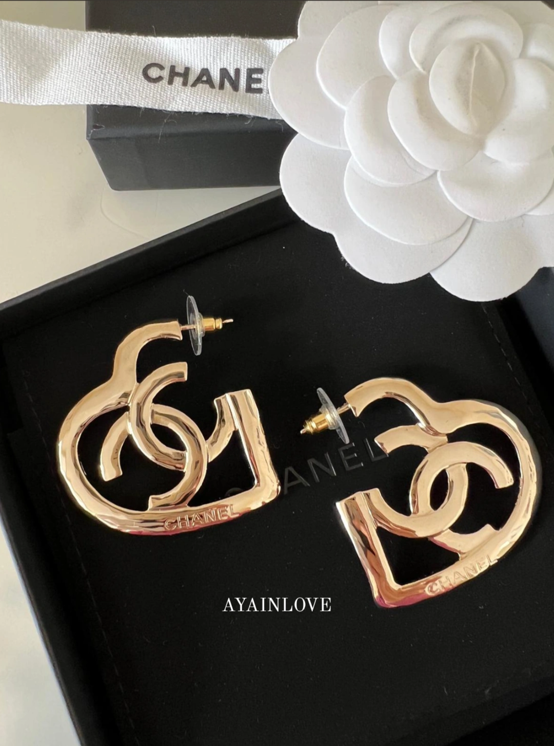 Chanel heart earrings, Women's Fashion, Jewelry & Organisers