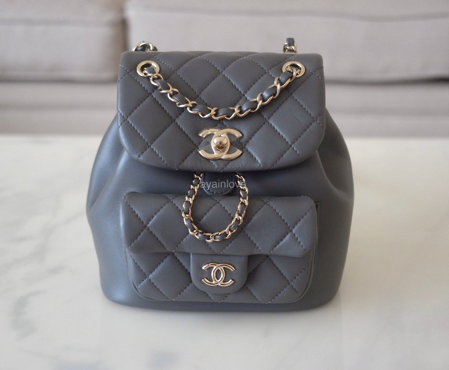 Chanel Black Caviar Quilted Wallet On Chain Silver Hardware (WOC
