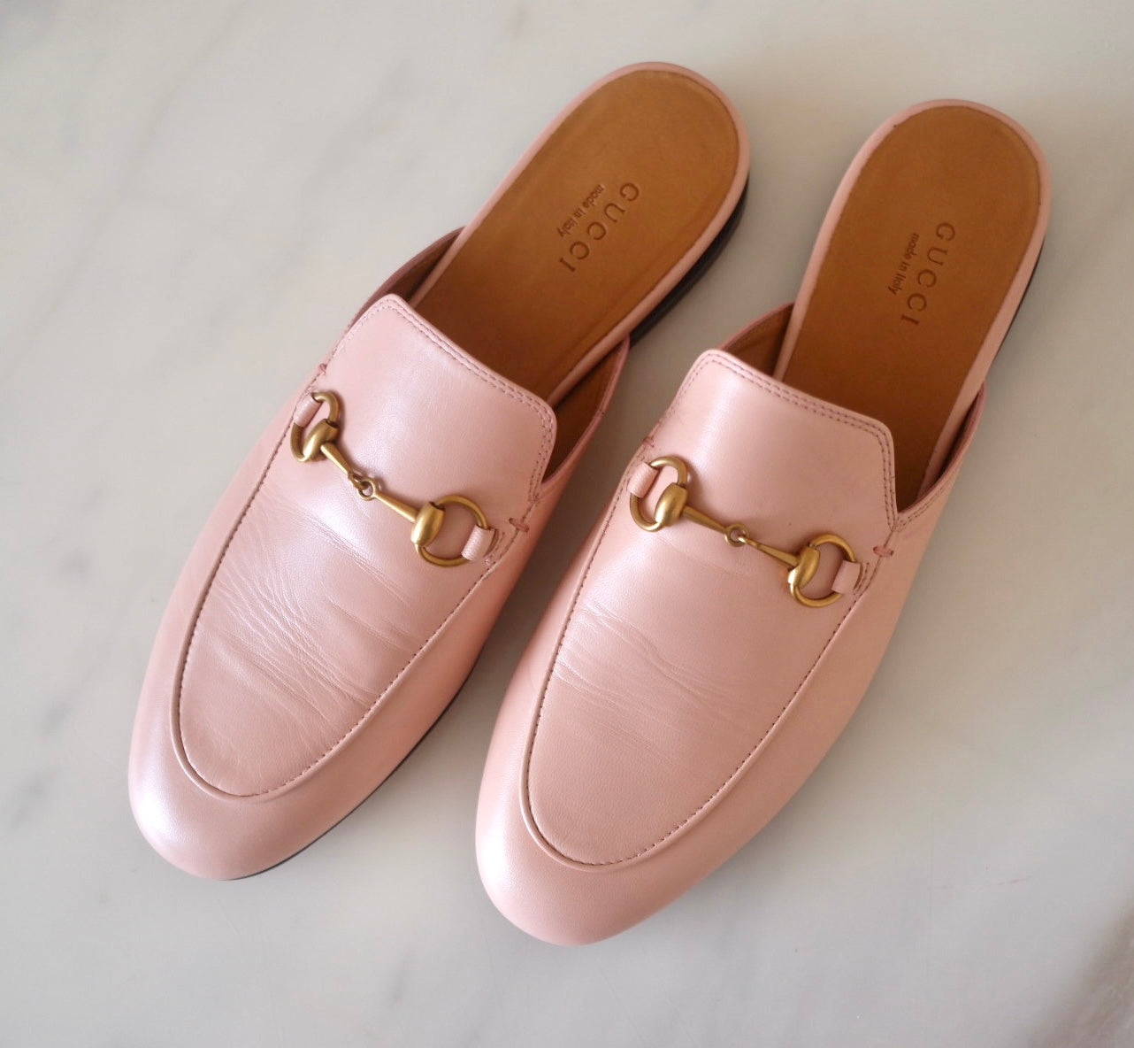 GUCCI Pink Leather Loafers Slippers Size 38 – AYAINLOVE CURATED LUXURIES
