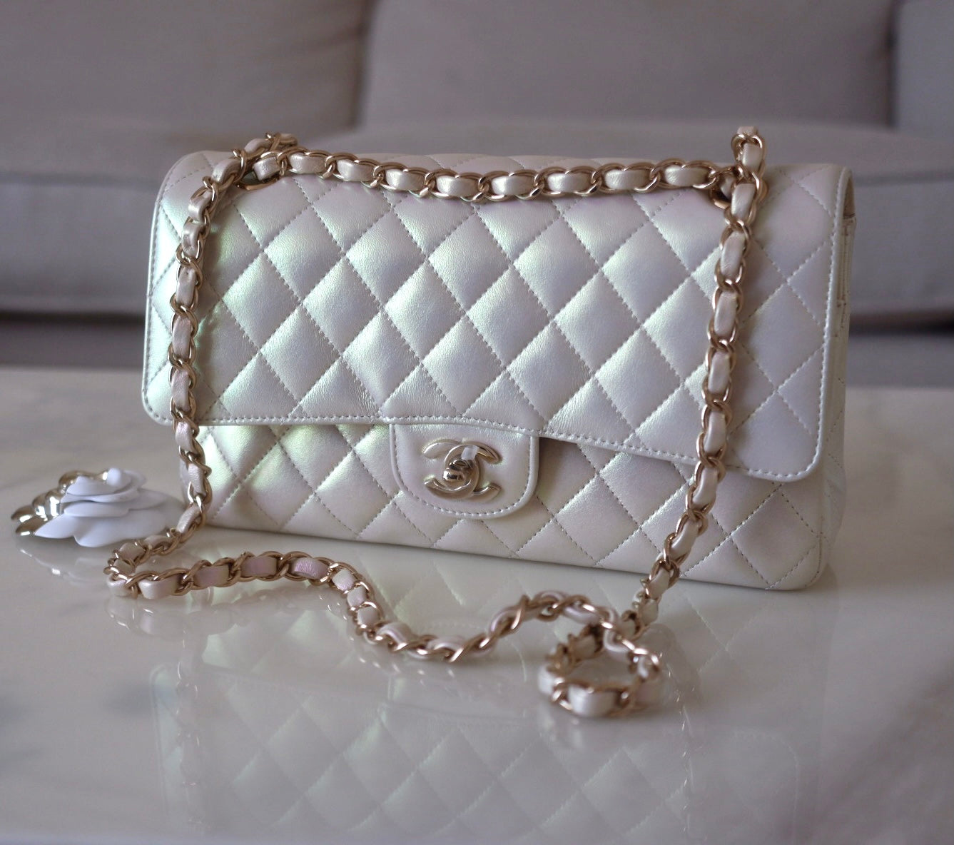 Chanel Mini Flap Classic Bag Pink - Quilted Jersey