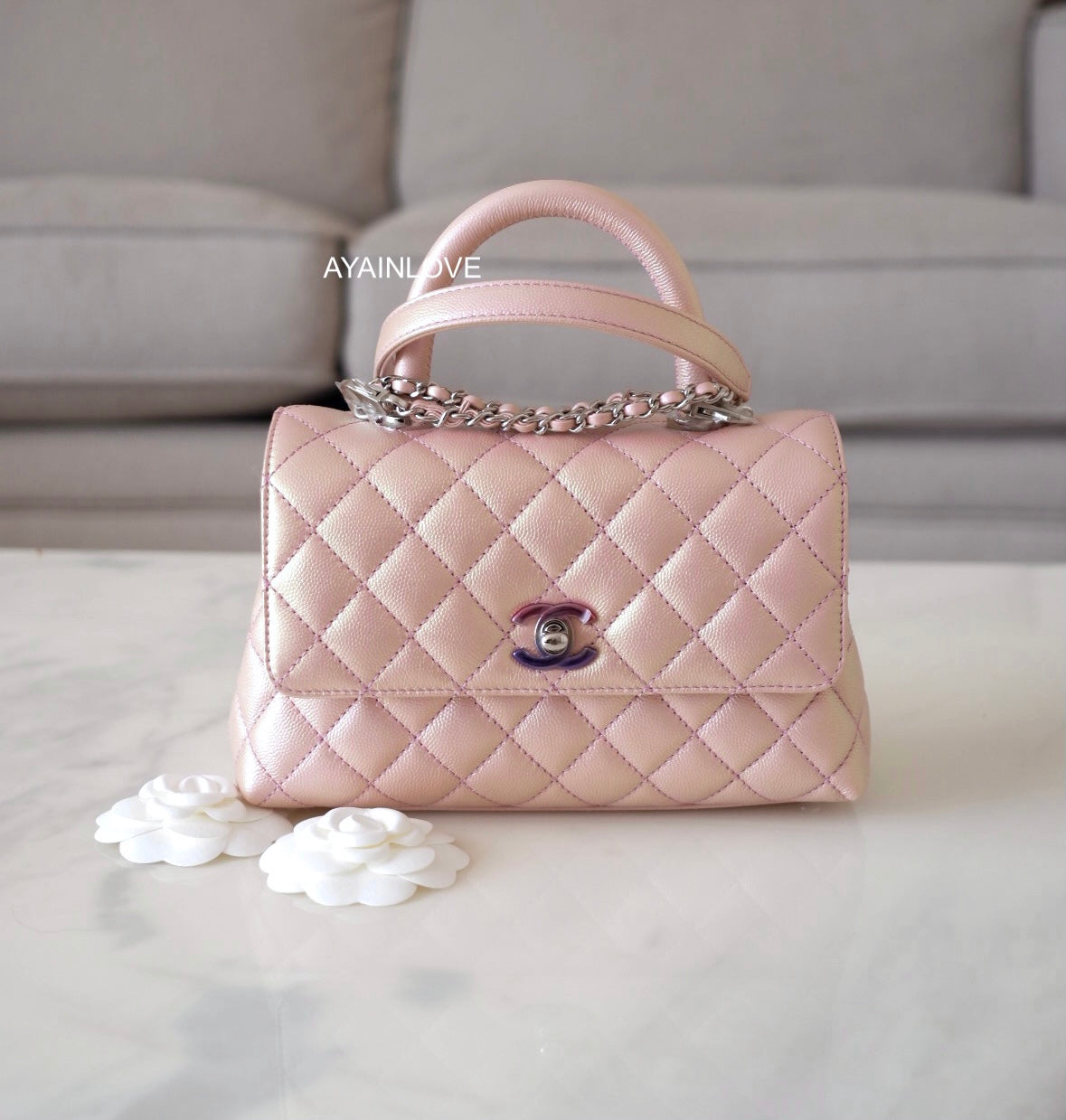Chanel Iridescent Caviar Mini Coco Handle Bag