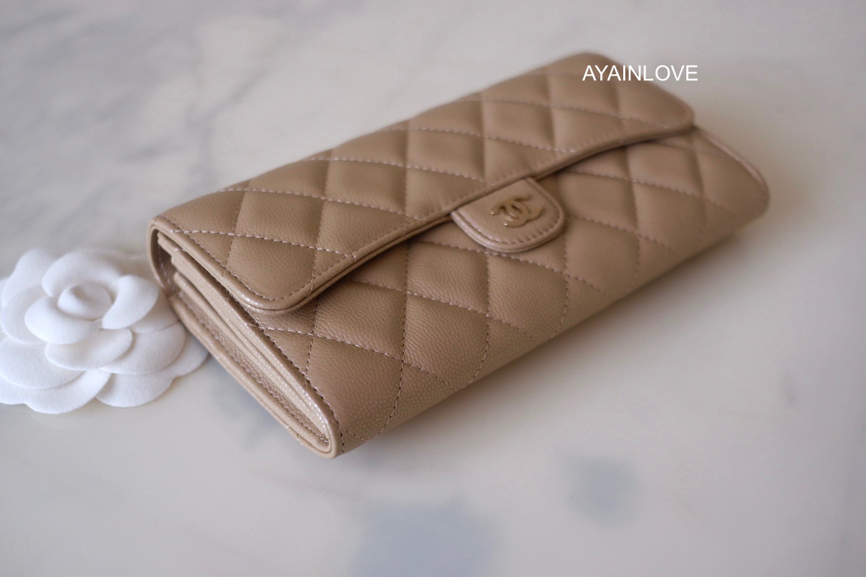 Chanel Quilted Like The Wallet Medium Flap Black Caviar Gold Hardware –  Coco Approved Studio