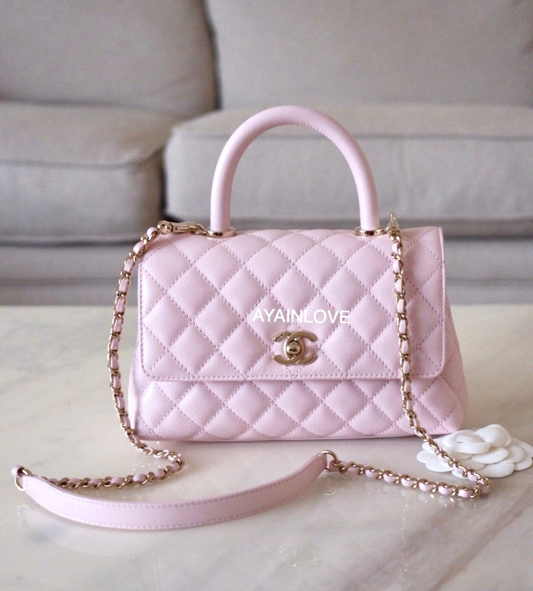 Pink coco handle chanel Clearance