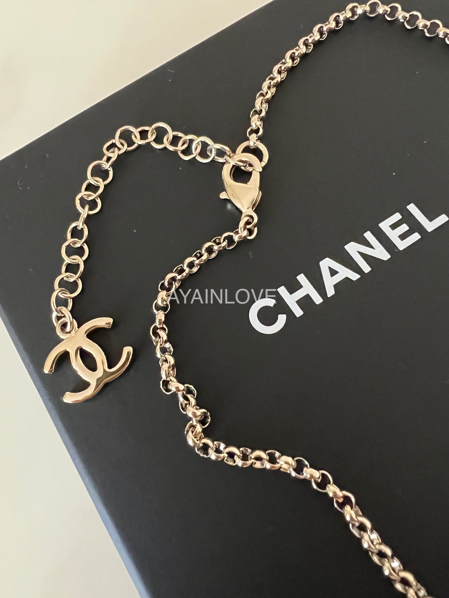 CHANEL 22P Triple CC Hearts Statement Necklace Light Gold Hardware –  AYAINLOVE CURATED LUXURIES