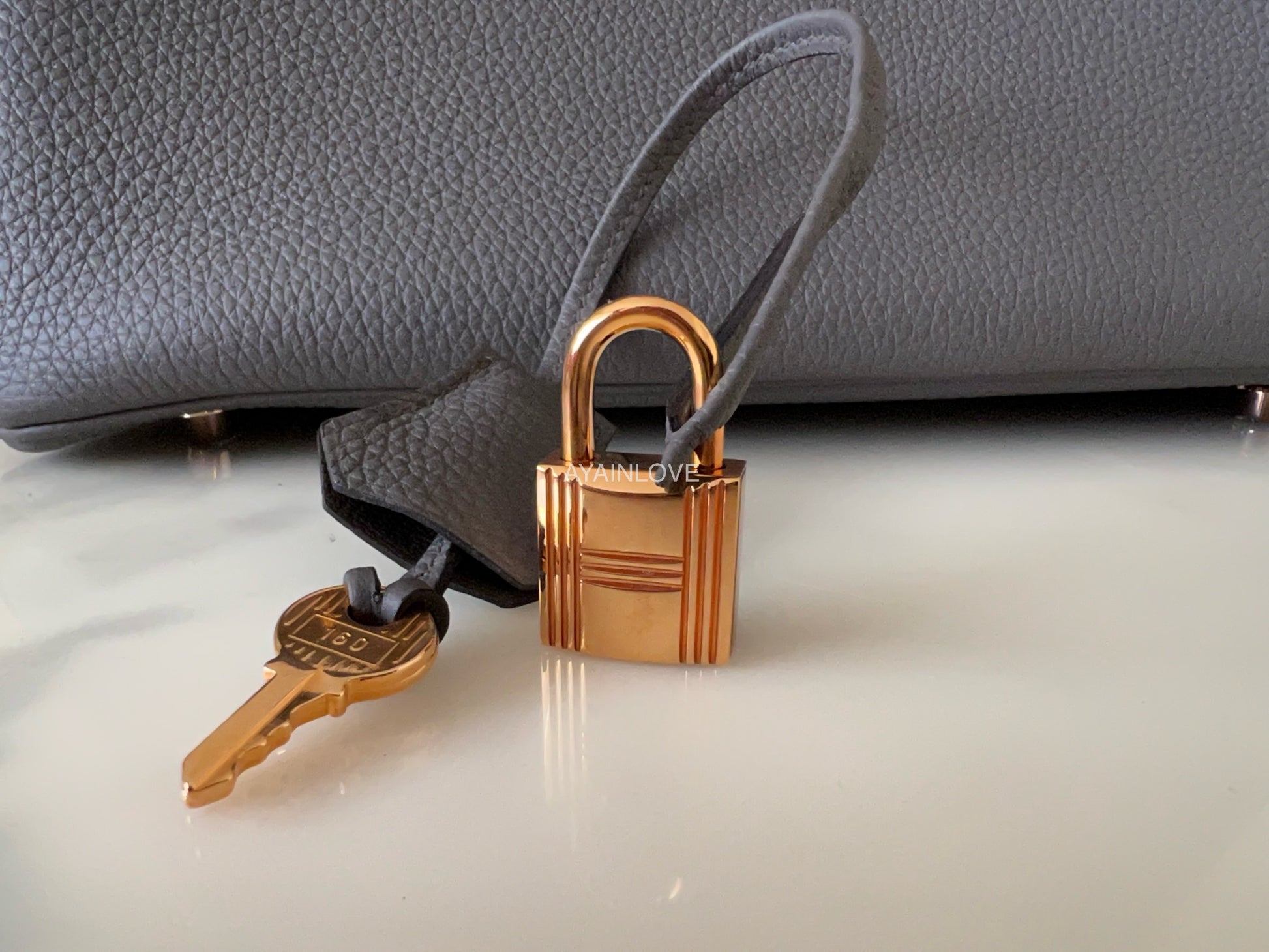 Hermès Birkin 30 Gris Etain Togo Rose Gold Hardware