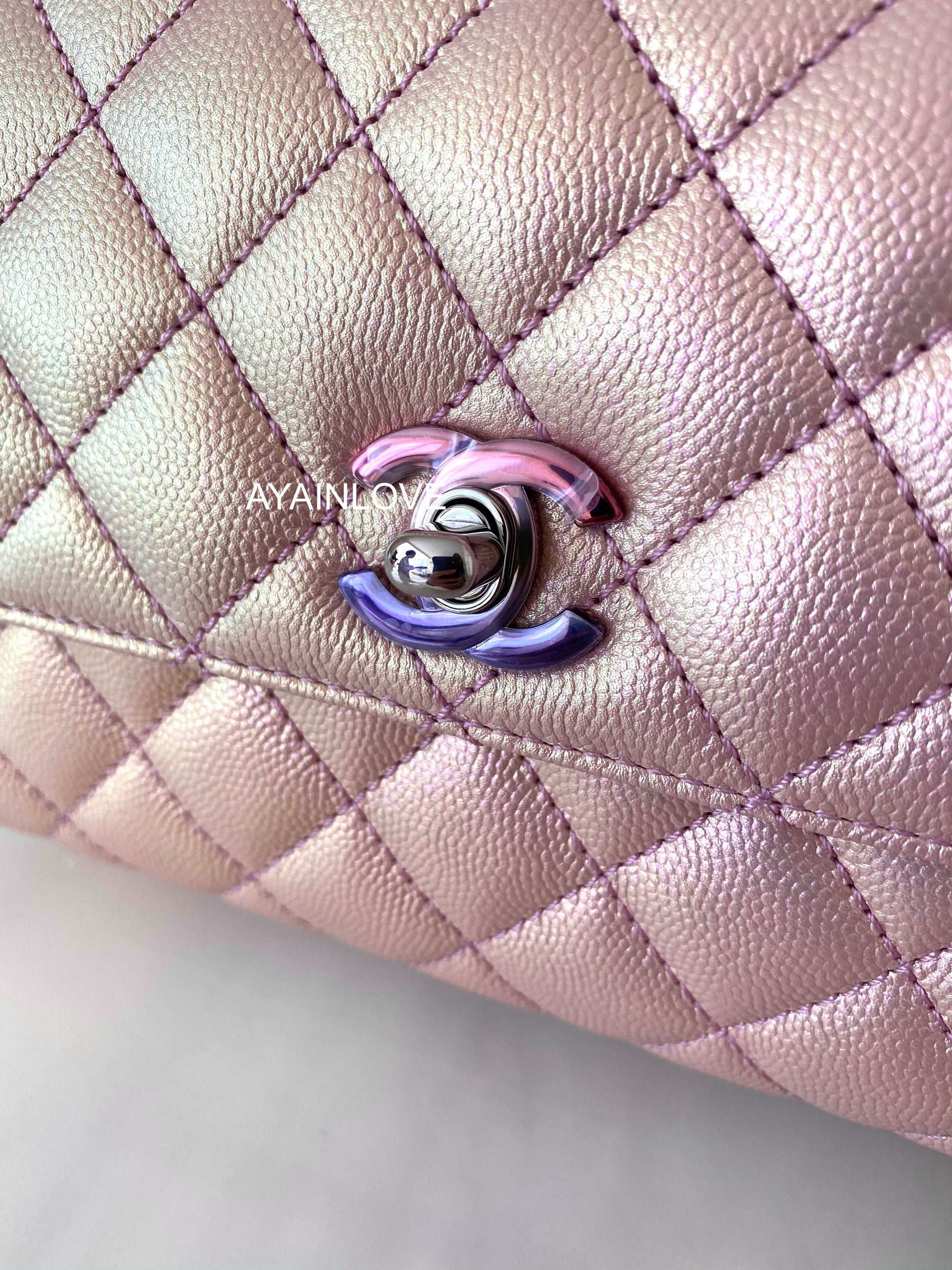 Chanel Pink ￼Iridescent Mini Flap – Carly Julia Sells Stuff, LLC