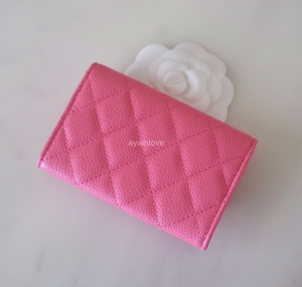 CHANEL 20S Pink Caviar Incognito Flap Card Holder Enamel CC Hardware –  AYAINLOVE CURATED LUXURIES