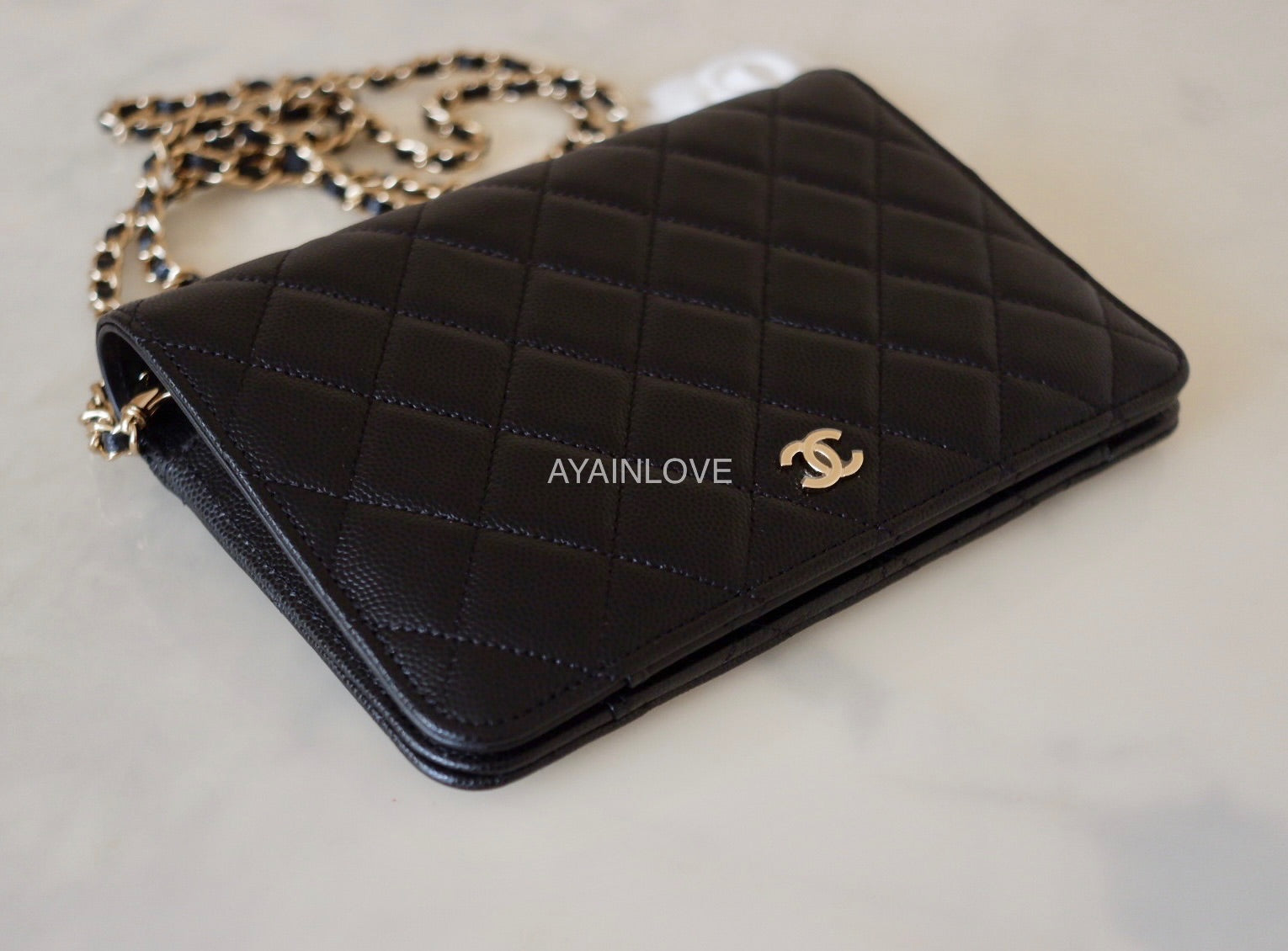 CHANEL 22S Black Caviar Timeless Clutch On Chain Light Gold Hardware –  AYAINLOVE CURATED LUXURIES
