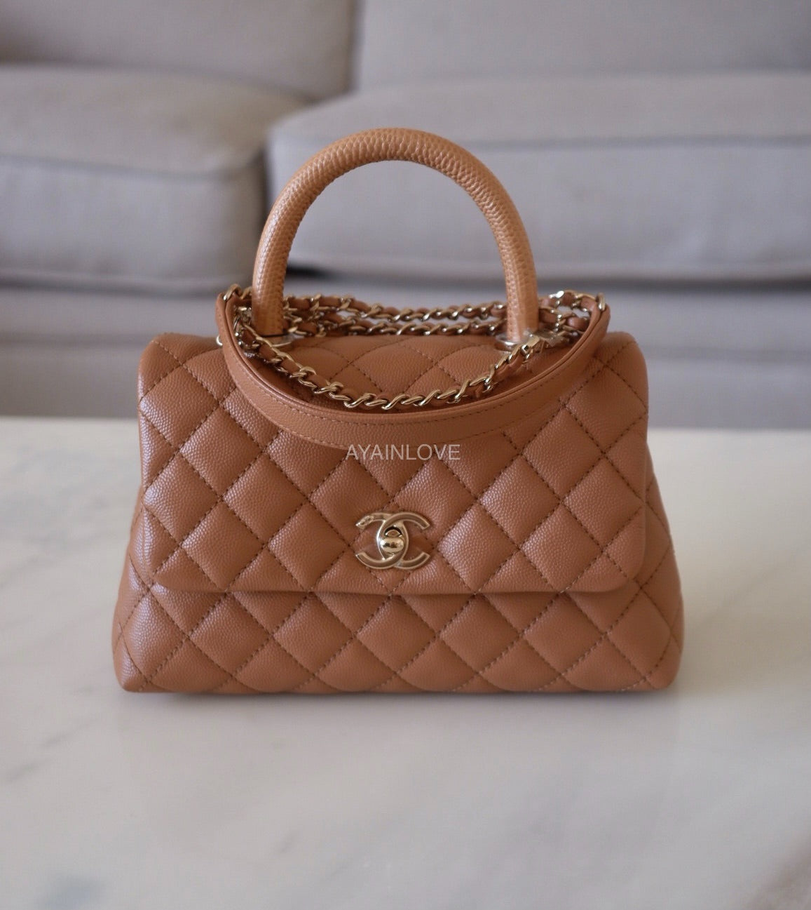Chanel coco handle brown Clearance