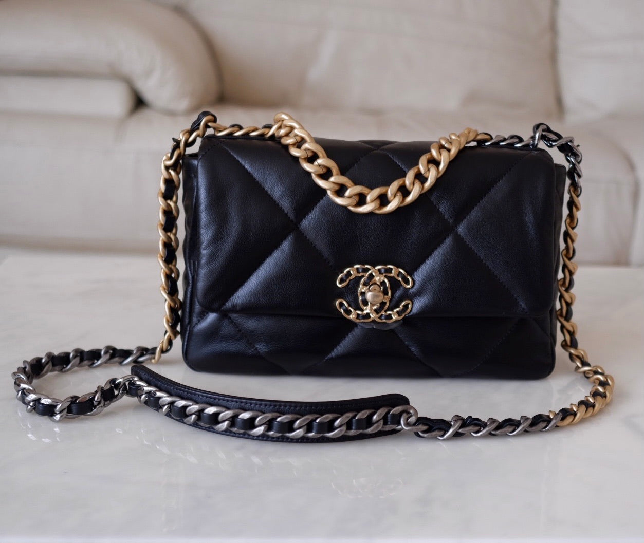 Chanel 19 Bag Black - 182 For Sale on 1stDibs  chanel 19 black bag, chanel  19 medium black, chanel 19 handbag black