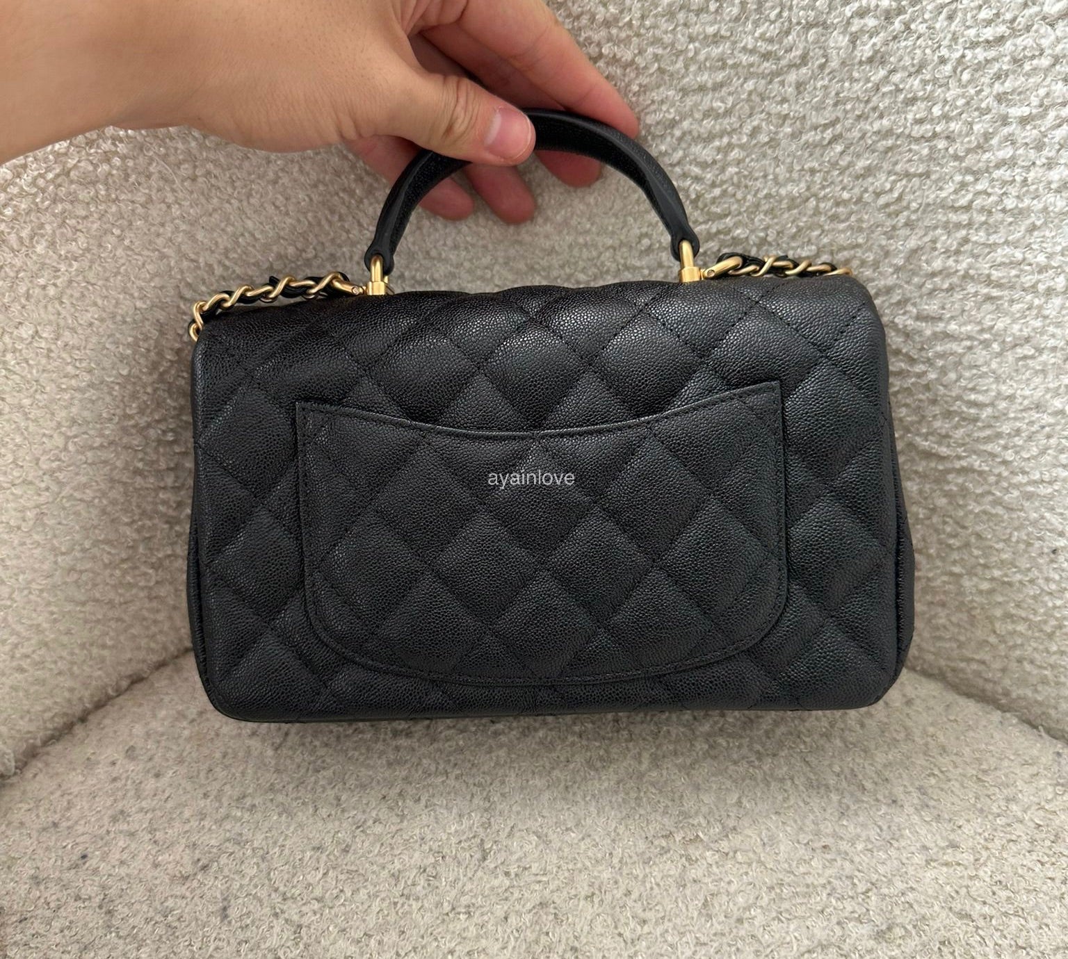 1000% AUTH🔥NEW! 2021 Chanel Small Extra Mini CoCo Fullset Black Red Caviar  Bag