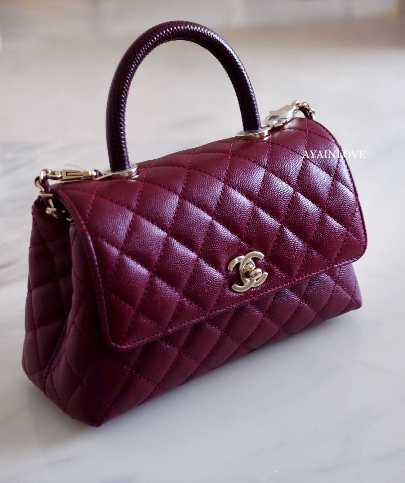 Chanel Bags | Bag Coco Handle New Caviar Small/ Old Mini Flap with Receipt (, Purple, (One Size), New | Tradesy