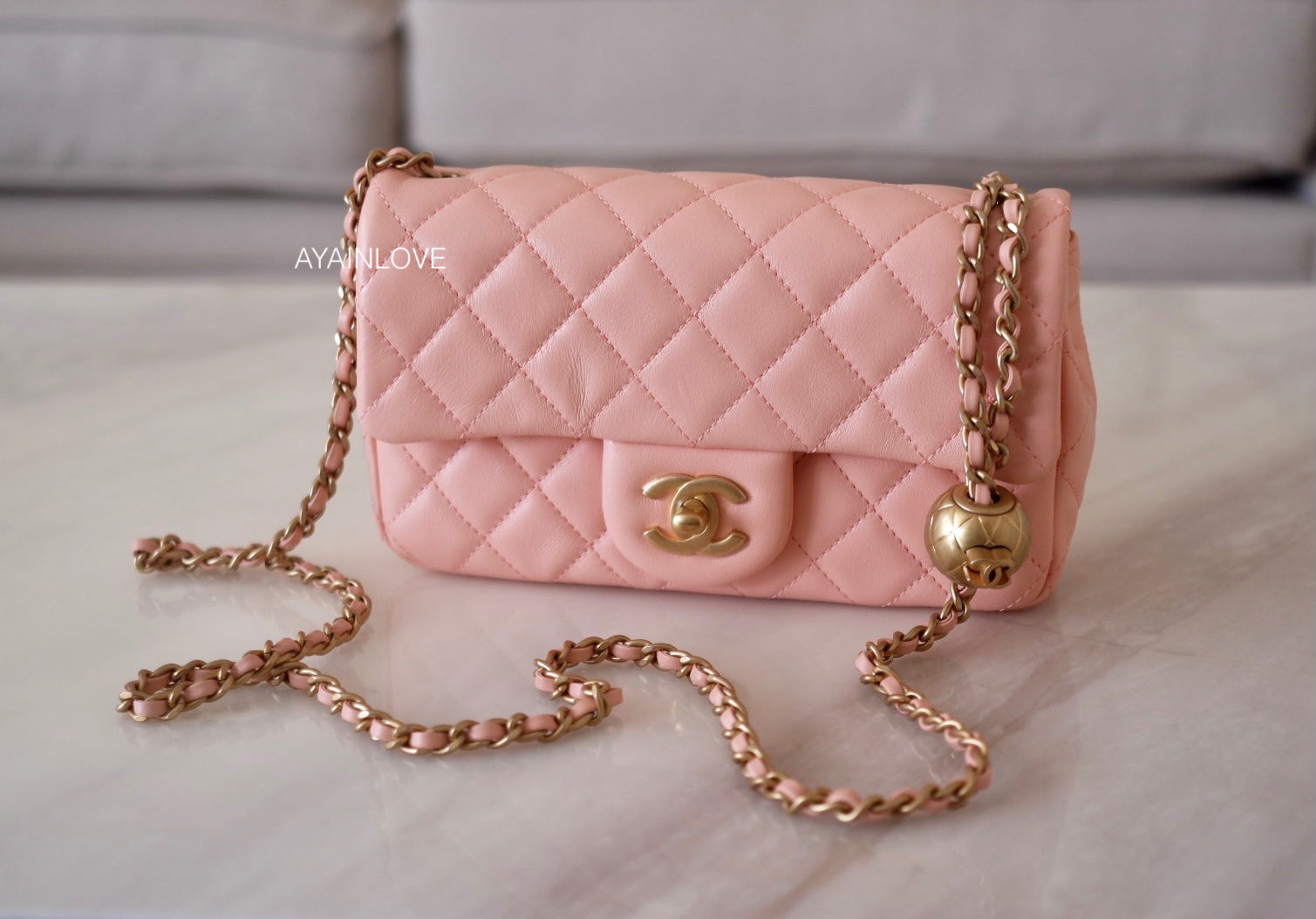 Chanel Small Medium Flap 22K Hot Pink Lambskin with multi-tone hardware
