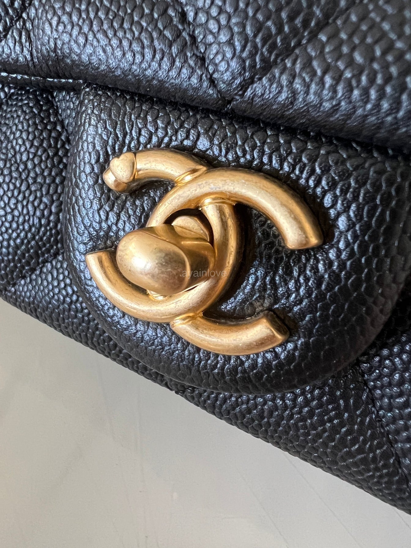 Chanel Shopper Tote Mini Black Calfskin Gold