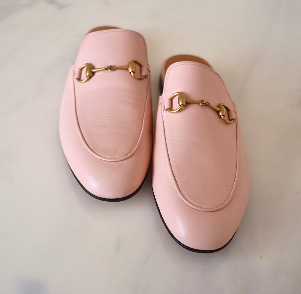 Light pink gucci loafers hotsell