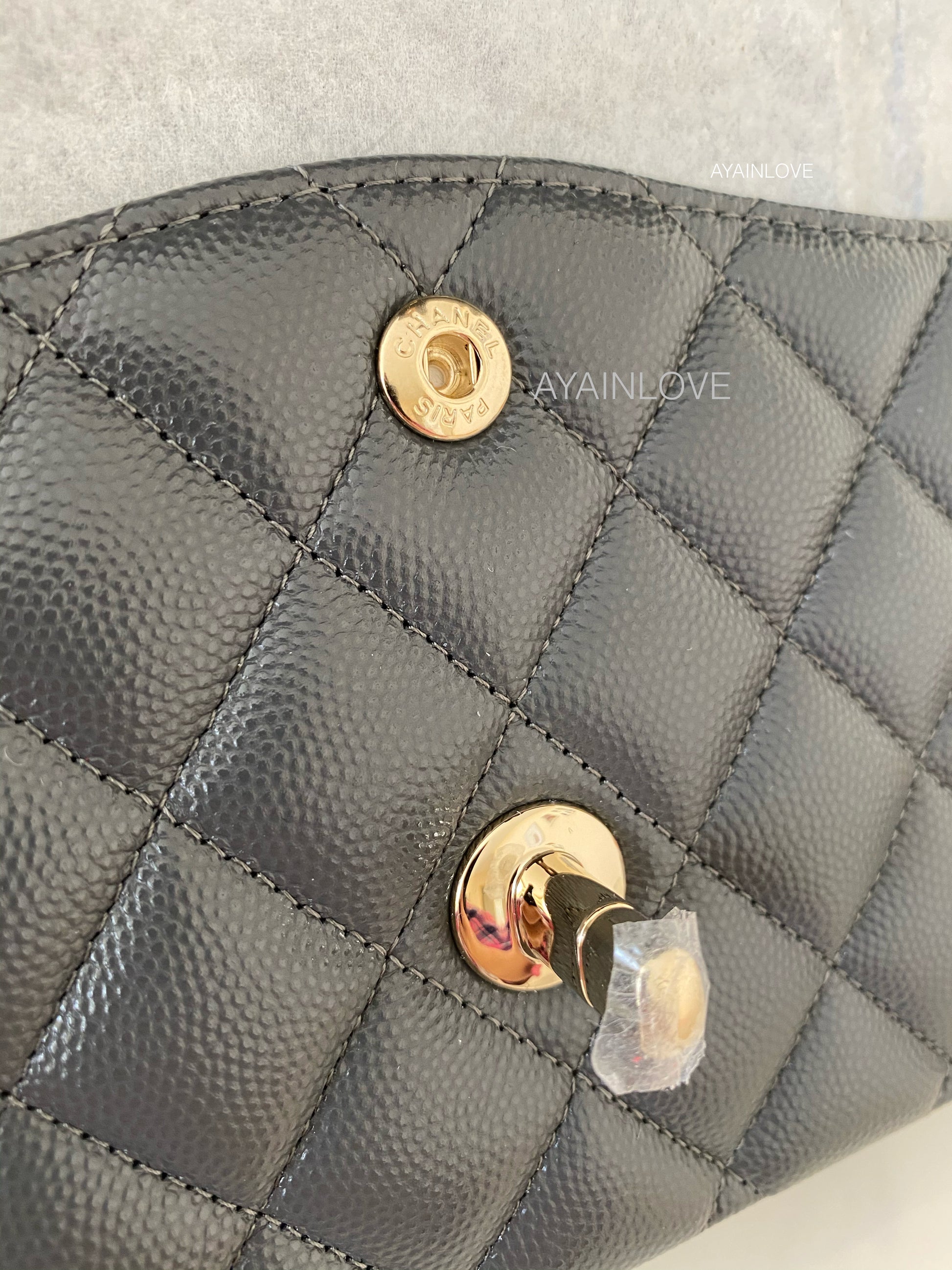 New 23P CHANEL Medium Large Classic Coco Top Handle Flap Black Caviar Gold  Bag