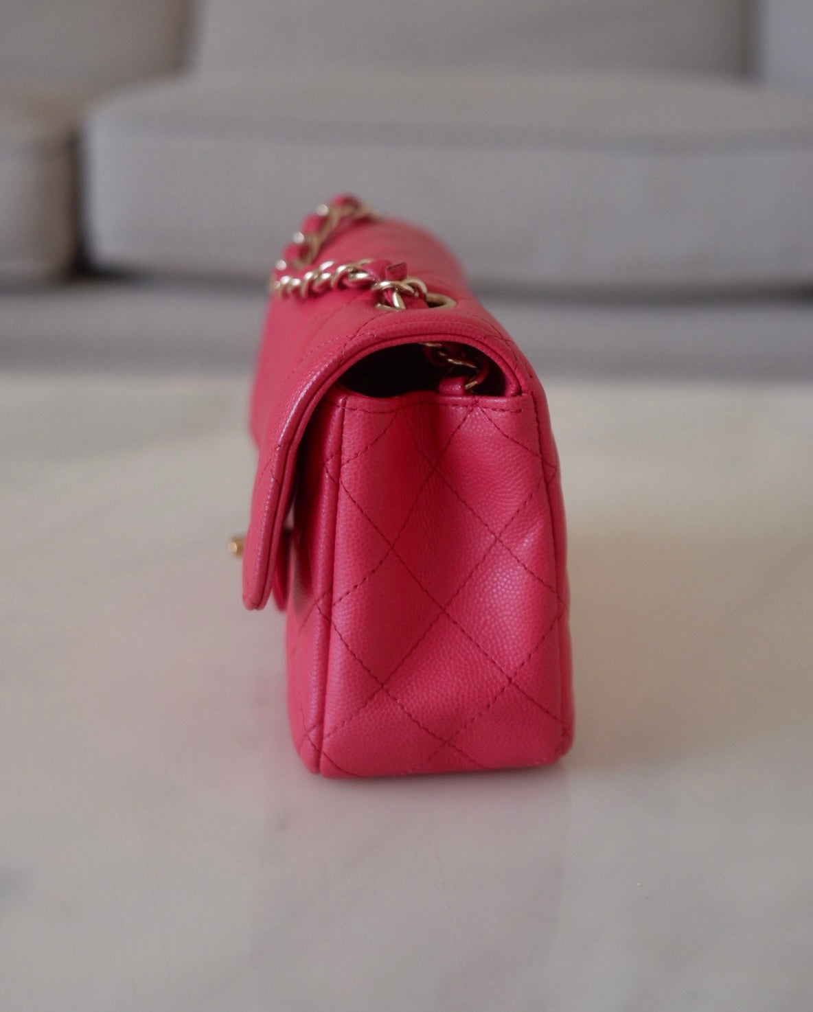red chanel mini flap handbag